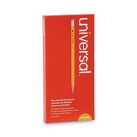 Universal unaprijed naoštren olovka za drvo, HB, crna olovo, žuta bačva