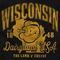 Popeye Zemlja sira Wisconsin Wi Ženska majica Dame Tee Brisco Marke M