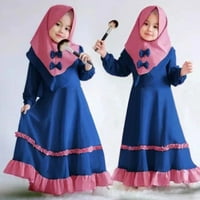 Abaya Odjeća Kid haljina Baby Ramadan Dubai Toddler Girl Robe Tradicionalne djevojke Outfits & Postavite