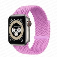 Kompatibilan sa pletenom solo petlje Apple Watch Band Ultra za žene Muškarci, Elastični opseg najlonskih rukovača Bracele remen za IWATCH serije SE 1