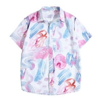 Muška modna bluza Top Tropic Style Print Hawaii Summer Majica New Striped Odjeća Sva muška odjeća Skraćeno rukav Ležeran za slobodno vrijeme Ležerne prilike Trendy Beach Dnevno nošenje