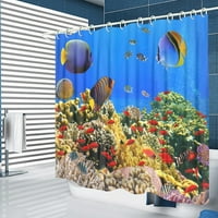 Kupatilo tuš za zavjese morsku kornjaču Ocean Creature Pejzažni tuš zastove tkanina kupaonica zavjesa