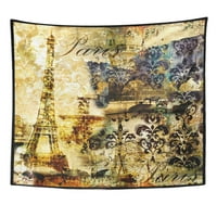 Stari šal Paris Vintage Wall Art Viseći tapiserija Kućni dekor za dnevnu sobu spavaća soba spavaonica