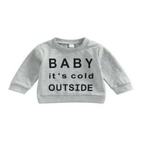 TheFound novorođenče dječaci dječake djevojke pulover beba je hladna vanjska duge dugih rukava padne