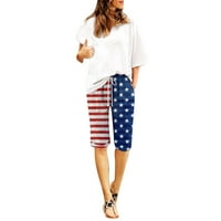 Booker Žene Neovisnosti Datne kratke hlače Ispiši ljetni viši stručni otisci plus veličine kratke hlače na plaži pamučne posteljine hlače