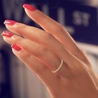 Mnjin Ženski prsten Rhinestone vjenčani nakit za prstenje veličine 5- Legura Poklon Finger Gold 7