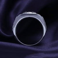 Okrugla rezani laboratorij kreirao je moissanite dijamantski klaster Nugget muški vjenčani prsten za