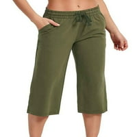 Ženski salon Aktivna habanje Capris WorkOut High Squaist Yoga Crop pantni nogavi džep plus veličina teretana vežbanje trčanje jogging