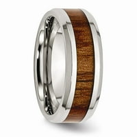 Bijeli prsten od nehrđajućeg čelika Vjenčanje Clear Wood Comfort