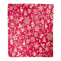 Flannel baca pokrivač Crveni praznični božićni popločani popločani odličan izbor za uzorak vintage bombon