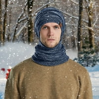 Muška i ženska zimska pletena šal pogona na viljušku hranu koproni zimski pleteni šeširi toplim šeširima za odrasle tartan kaiš