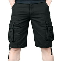HOT6SL kratke hlače za muškarce, visoke struke labave zavojne hlače pamuk uznemirenog iskrivljenog