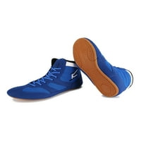 Djeca i odrasli prozračna lagana visoka boksačka cipela Comfort trening čizme čizme plave 7