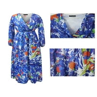 Plaža Grianlook Plus Floral Maxi haljina za žene na dugim rukavima prevelizirani paisley za odmor dugačak