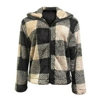 Cuoff Wouns plus veličine kaputi i jakne modni gumb punog boja casual labavi džemper od runa jesenski