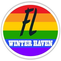 Winter Haven FL Florida Polk County Rainbow Pride Zastava Stripes Pride Zastava euro naljepnica naljepnica