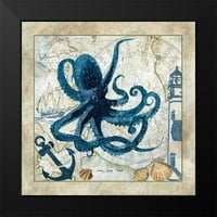 Meyer, Jill Black Moderni uokvireni muzej Art Print pod nazivom - nautička hobotnica