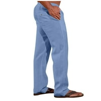 Hanas muške casual sportske hlače, labav dugački panel, lagana lagana prozračna fitnes za trening za trening sa džepovima