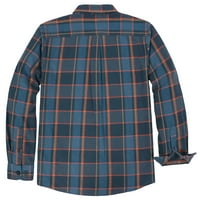 Dubinik®Mens Flannel majica s dugim rukavima Flannel majica za muškarce Toplo casual meko pamučno dugme