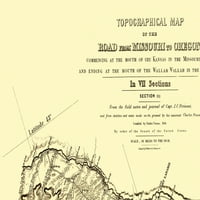 Mapa Topo - Oregon Trail Wyoming - Fremont - 23. 35. - Mat Art Paper