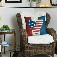 Četvrti julsko dekorativni jastučni dan neovisnosti Patriotski bacanje jastuk za jastuk Američka zastava i pruga za jastuke pogodni za kauč na razvlačenje
