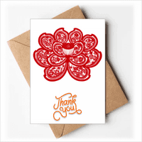 Lotus kineski horoskopski papir Crveni cvjetni životinji hvala čestitke za koverte prazne note
