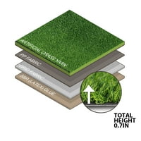 Goasis travnjak Umjetna travna travnjak 12x14ft, visina hrpe prilagođene veličine Zelena umjetna travnata travnjak za vanjski vrt