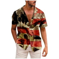 Nova američka dana za neovisnost kratka rukava s kratkim rukavima otisnuta modna muška ležerna plaža Top ljeto