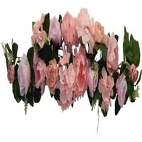 35in Umjetni Polisilk Peony Rose Hydrangea Swag za kućni bračni zidni dekor