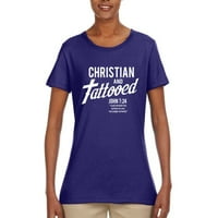 Divlji bobby hrišćanski i tetovirani Ivan 7: inspirativno kršćansko žensko grafičko tee, ljubičasta,