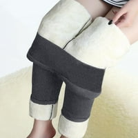 Zimske noge žene ispisuju tople zimske utežne guste baršunaste vunene kašmirske hlače pantalone pantalone