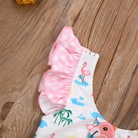 Canrulo Novorođene djevojke kupaće kostime cvjetni printirajući zvukovi bez rukava bez rukava Bikini