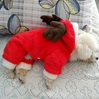 Crtani kućni ljubimci Cosplay Božićni vinski kostim kostim pasa Puppy Hoodie kaput mekani baršun zimska