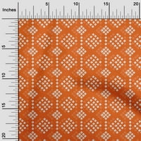 Onuoone Georgette viskoza tkanina narančastom geometrijskom bandhani DIY odjeću pretežna tkanina za