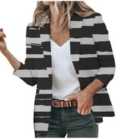 Aboser ljetni bluže za žene modni krojevi grafički grafički dugi rukavi cardigan casual lagana jakna