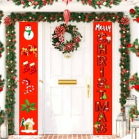 Božićne potpise na vratima, izdržljivi poliesterski tkanini baneri za božićno dvorište Halloween 4