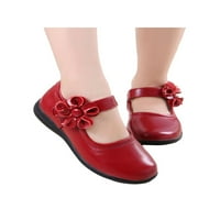 Ferdule Djeca stanovi gležnjače mary jane ravna ugodna haljina cipele casual princeze kože cipele djece slatka crvena 5y