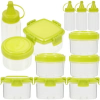 Hemoton set plastičnih umaka za višekratnu upotrebu kutije za sezona BO salata preljev kontejneri