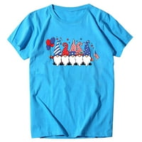Ženska američka košulja za zastave Casual 4. jula Ispisuje majice Ljeto labavi patriotski tee vrhovi