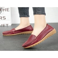 Colisha Žene Loafers Vožnja casual cipela klizanje na stanovima Žene klasične cipele za cipele Comfort mokasin vino crvena 8.5
