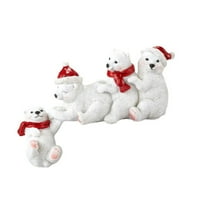 Jzenzero Polar medvjed figurice igračke smole božićne figurice životinje figure Porodični set Svečana