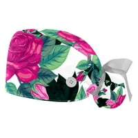 Ownta Radna kapa sa dugminama i dugačkim poslom psi životinjski kravatni kapu za žene muškarci ružičani boju cvjetni cvijet