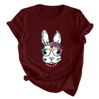 CETHRIO majice za žene smiješne slatke kratkih rukava T print print zečje poklon za žene bluza vrhovi