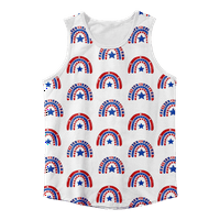 4. jula 3D Print Casual Tenk TOP za muškarce Američka zastava SAD Zastava 4. jula Orao Graphic majice