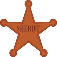 Šerif logotip filmova Dekor zidne naljepnice Art Dizajn Decal Girls Boys Dječja soba Dječja soba Spavaća