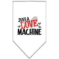 Mirage Pet 66- LGWT Love Machine Screen Print Bandana, Bijela - Velika