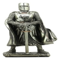 Srednjovjekovni Sveti Rimsko carstvo sazvao Crusader Knight W Sword statue oklop