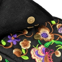 Vintage vez za žene cvjetne vezene torbice, džepovi zatvarača Boho etničke križne torbe za žene male