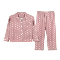 NOTILLA DAMIME noćno odjećno dugme dole Pajamas setovi rever za spavanje Žene Jedinstveni salon sa jednim