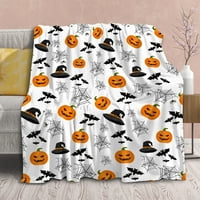 Halloween bacajte pokrivač za kauč za kauč Halloween Jesen Dark Yandhyving Poklon Blaket Bumpen i Ispišice